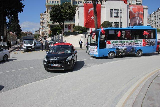 Hataylı otobüs şoförlerinden Mehmetçiğe destek