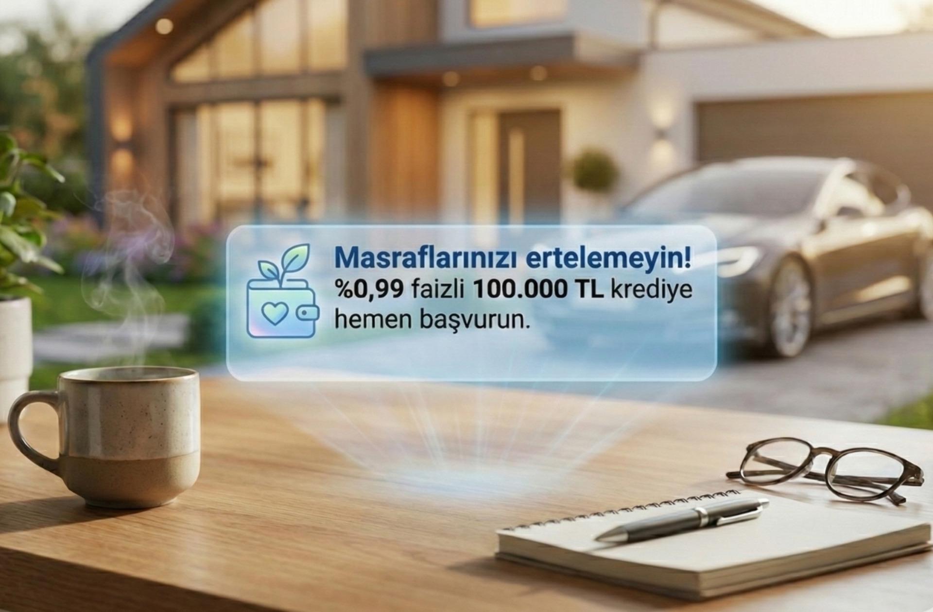 Akbank'tan %0,99 faizli 6 ay vadeli 100.000 TL'ye varan kredi fırsatı