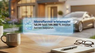 Akbank'tan %0,99 faizli 6 ay vadeli 100.000 TL'ye varan kredi fırsatı