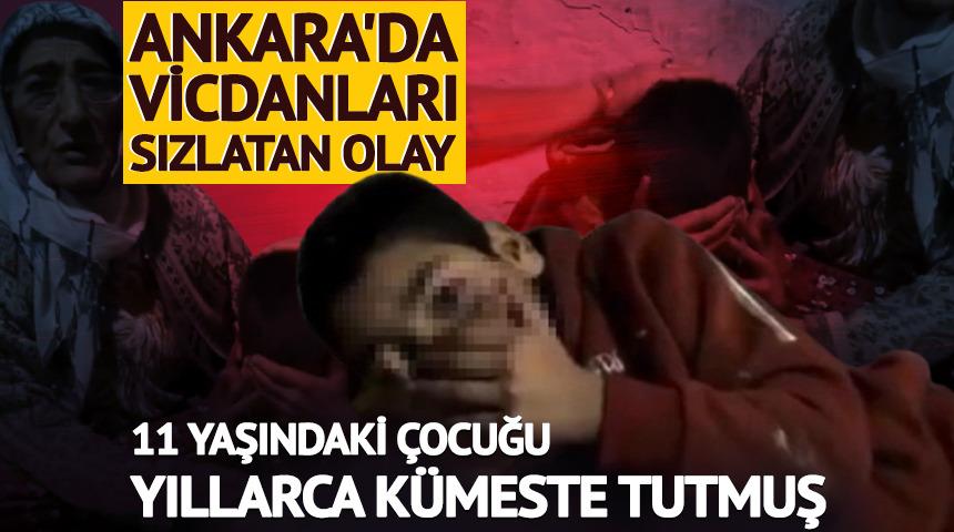 Engelli çocuğu yıllarca kümeste tutmuş! 