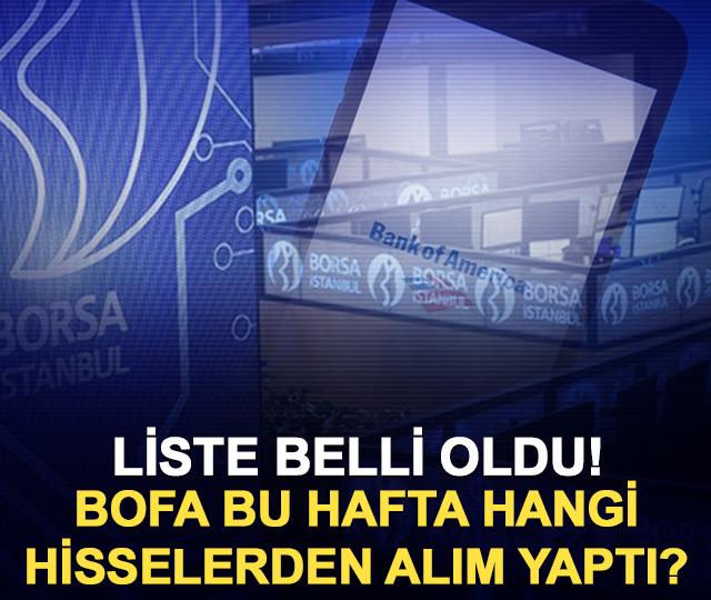 Bank of America'nın bu hafta en &ccedil;ok aldığı hisseler