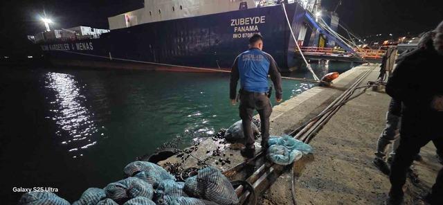 Samsun’da 300 kilo kaçak midye ele geçirildi 2