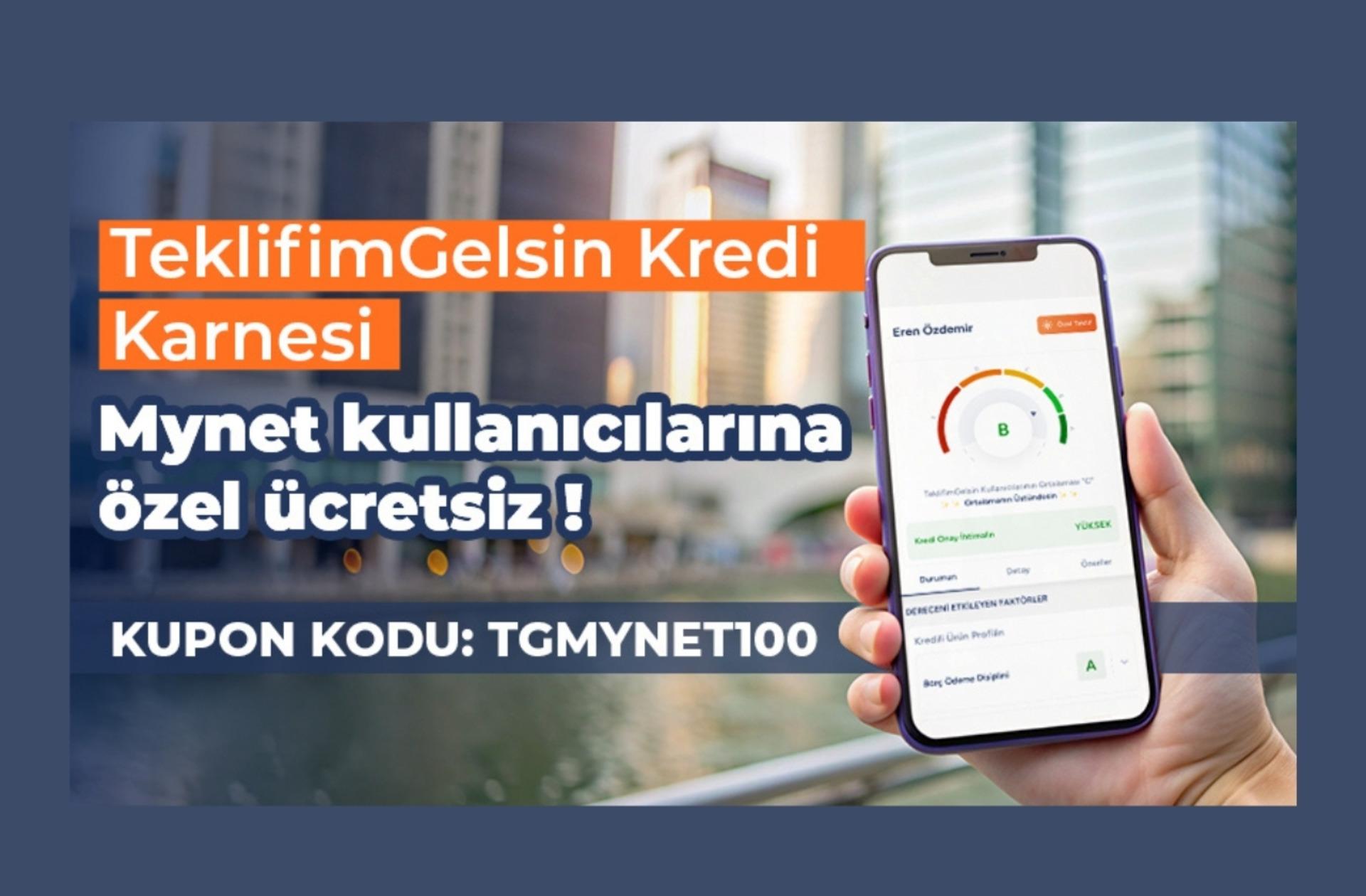 Mynet kullanıcılarına özel ücretsiz kredi karnesi