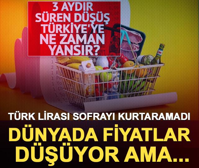 K&uuml;resel trende rağmen T&uuml;rk lirası sofrayı kurtaramadı: İşte T&uuml;rkiye'deki gıda enflasyonunun ger&ccedil;ek tablosu