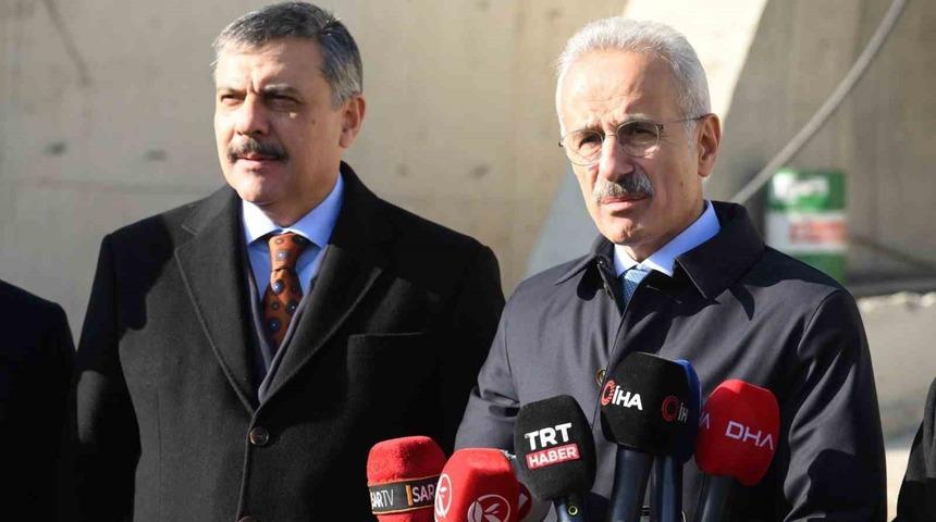 Ulaştırma ve Altyapı Bakanı Uraloğlu: "2026 yılının ilk yarısı içerisinde tüneli hizmete açmış olacağız"