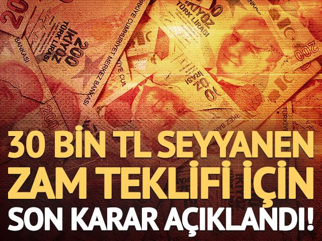 Kamuda y&ouml;netici personele seyyanen zam teklifi geri &ccedil;ekildi