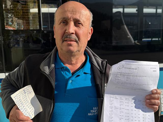 Tokatlı otobüs şoförü e-Devlette gördüğüne inanamadı! Hiç gitmediği 5 ilden gelmiş