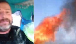 Belediye önünde acı olay: Kendini yaktı