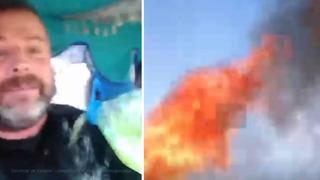 Belediye önünde kendini yakan adam ağır yaralandı