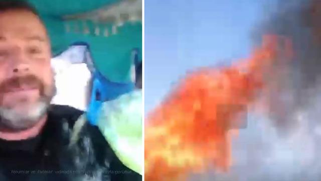 Belediye önünde kendini yakan adam ağır yaralandı