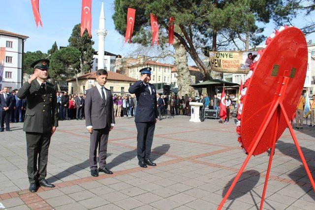 Ünye’de Çanakkale Zaferi törenleri