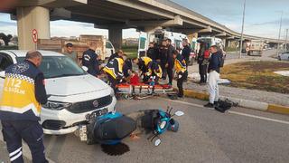 Son dakika: Yer: Balıkesir! Otomobil ile motosiklet çarpıştı; 2 yaralı