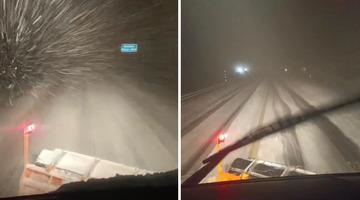 Antalya'da mevsimin ilk karı yağdı, Antalya-Konya karayolu beyaza büründü