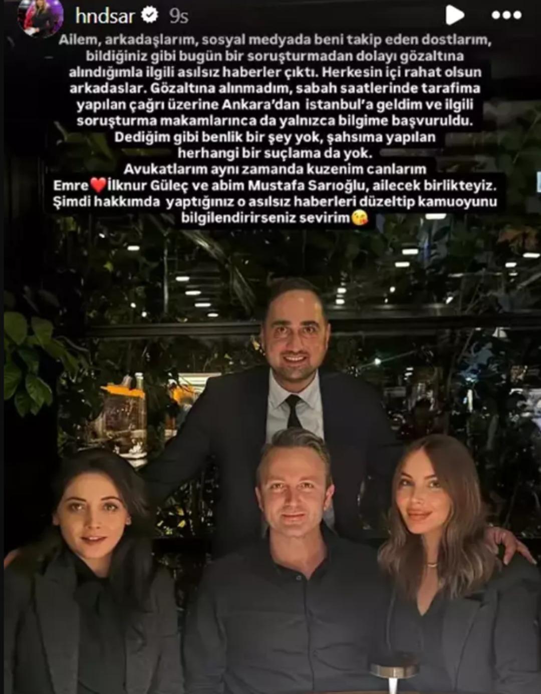 Hande Sarıoğlu gözaltına mı alındı? Önce paylaştı sonra hesabını kapattı 2