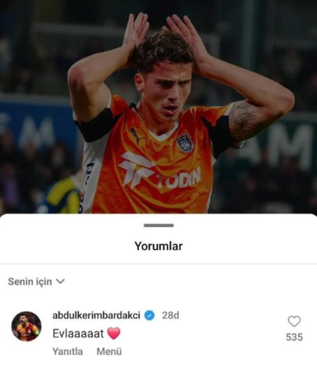 Fenerbah&ccedil;e yi yıkmıştı! Abd&uuml;lkerim Bardakcı dan Bertuğ Yıldırım ın paylaşımına yorum  1