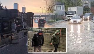 İstanbul'da bugün sokakta yürümek bile zor! Yağmur yolları göle çevirdi, kazalar art arda geldi