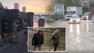 İstanbul'da bugün sokakta yürümek bile zor! 7 Aralık Pazar günü yağmur yolları göle çevirdi, kazalar art arda geldi