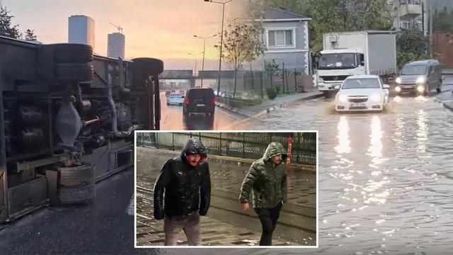 İstanbul'da bugün sokakta yürümek bile zor! 7 Aralık Pazar günü yağmur yolları göle çevirdi, kazalar art arda geldi