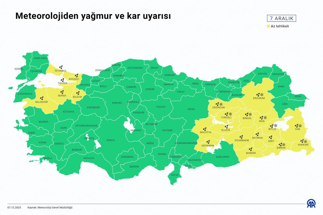 İstanbul da sağanak yağış! MGM den 22 il için sarı kodlu uyarı 3