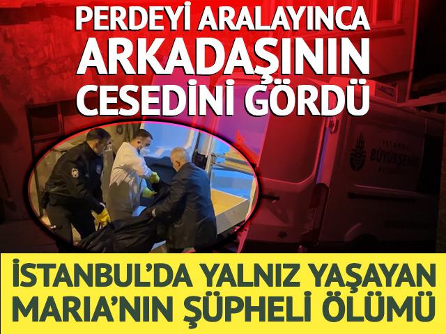 Perdeyi aralayınca arkadaşının cesedini gördü