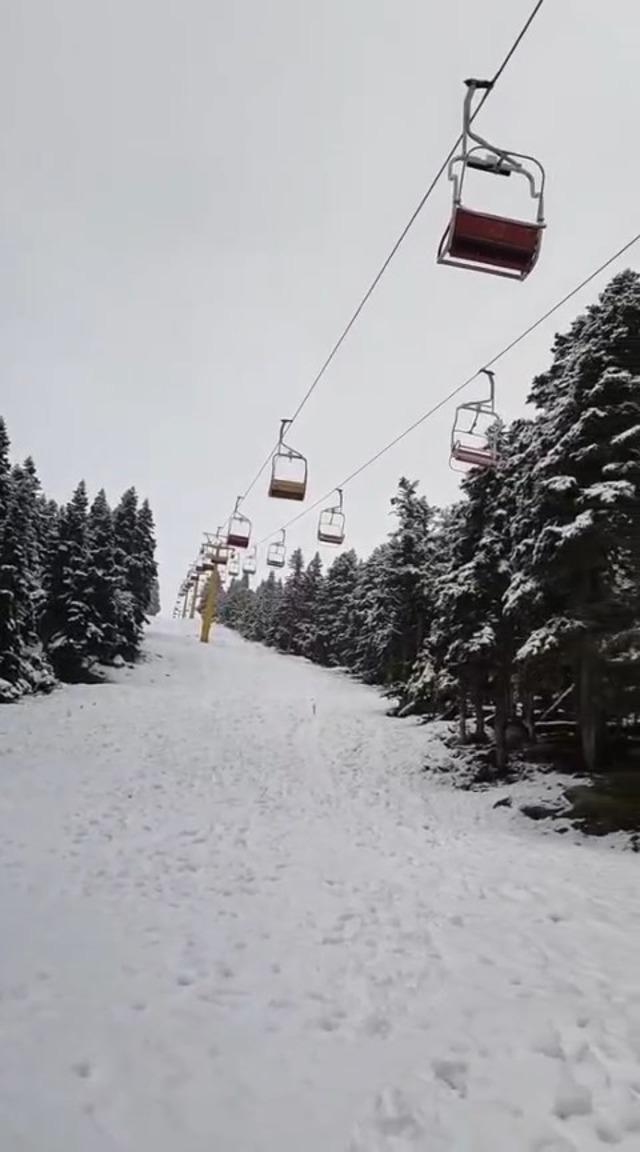 Uludağ da kar yağışı etkili oldu 2