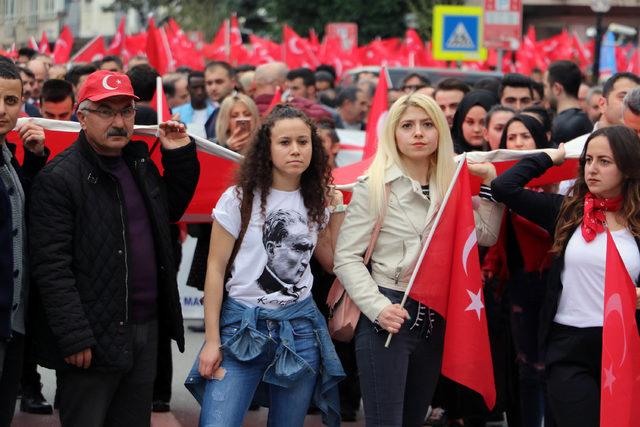 OMÜ'den 'Şehitlere saygı yürüyüşü'