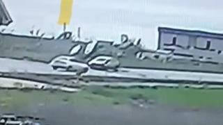 Edirne’de çarpışan aracın defalarca takla attığı kaza kamerada