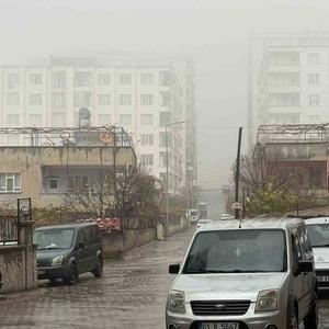 Siirt’te sis ve sağanak yağış etkili oldu