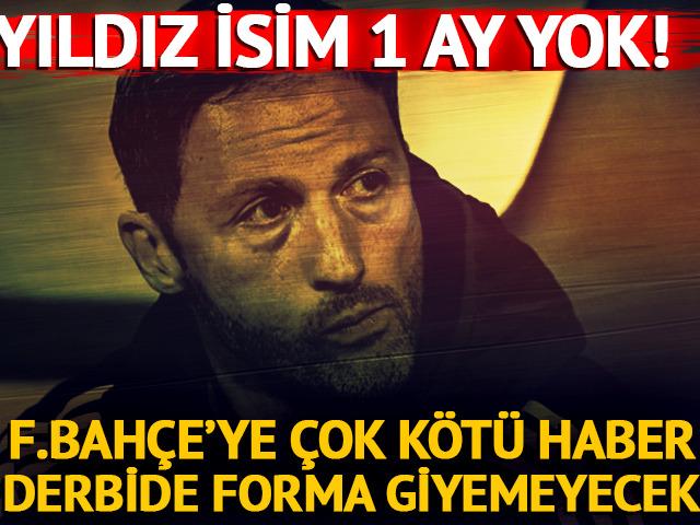 F.Bahçe'ye çok kötü haber! Yıldız isim 1 ay yok: Derbide forma giyemeyecek