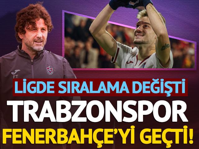 Süper Lig'de sıralama değişti! Trabzonspor, Göztepe'yi yenerek Fenerbahçe'yi geçti ve ikinci sıraya yerleşti