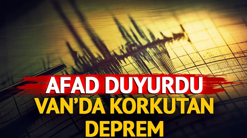 AFAD duyurdu: Van'da 4.6 büyüklüğünde deprem