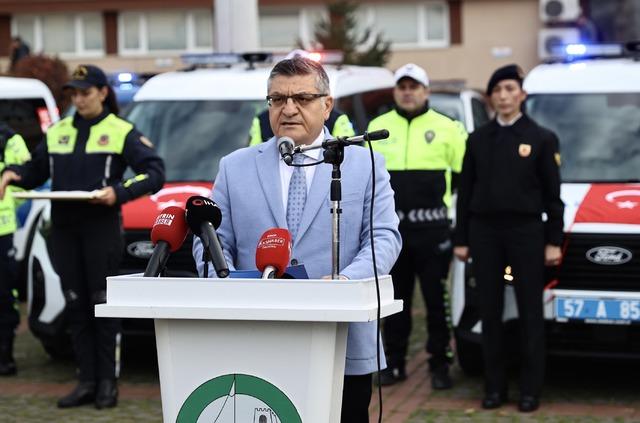 Sinop ta jandarma ve emniyet teşkilatına tahsis edilen 19 yeni araç hizmete alındı 2