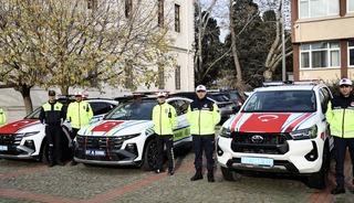 Sinop'ta jandarma ve emniyet teşkilatına tahsis edilen 19 yeni araç hizmete alındı