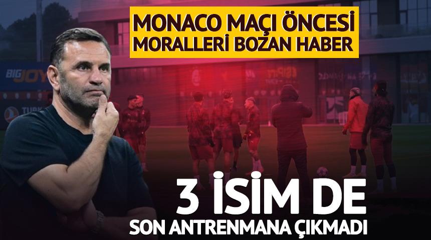 Kötü haber: 3 futbolcu antrenmana çıkmadı