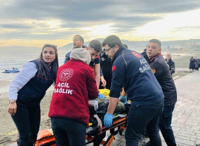 Ordu’da denize atlayan kadını itfaiye kurtardı 2