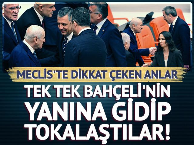 Meclis'te tokalaşma trafiği! Dikkat &ccedil;eken anlar