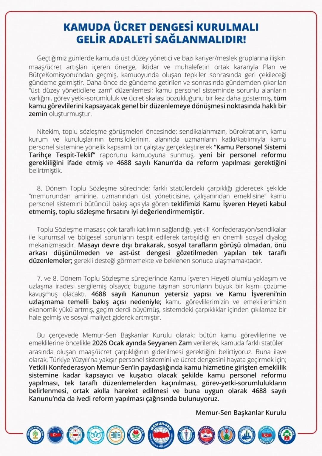 Memur-Sen zam için o kanunu işaret etti!  Devre dışı kaldı  6