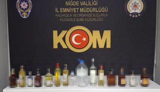 Niğde'de sahte alkol operasyonu: 7 şüpheli yakalandı