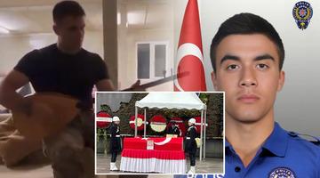 Bağlama çaldığı görüntüler yürekleri dağladı! Şehit polis memuru Emre Albayrak son yolculuğuna uğurlandı