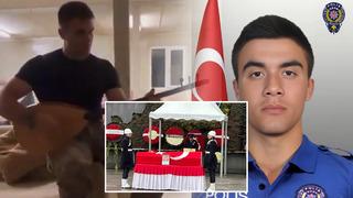 Bağlama çaldığı görüntüler yürekleri dağladı! Şehit polis memuru Emre Albayrak son yolculuğuna uğurlandı