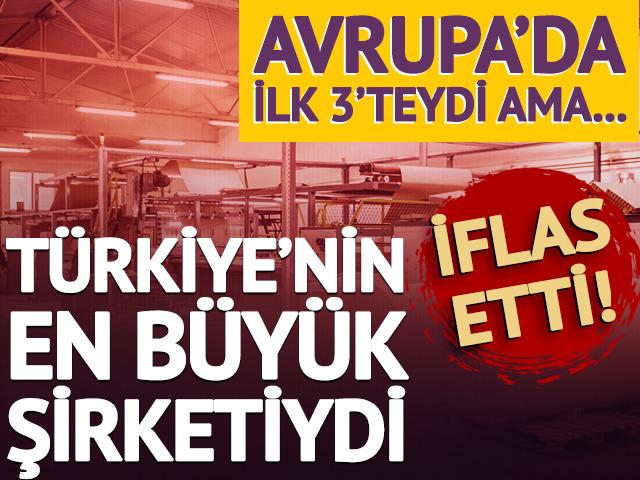 Türkiye'nin en büyük Avrupa'nın 3. büyük şirketiydi! Dev marka iflas etti