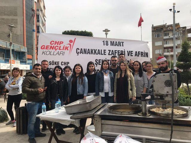 CHP’li gençlerden şehitlerin ruhuna lokma hayrı