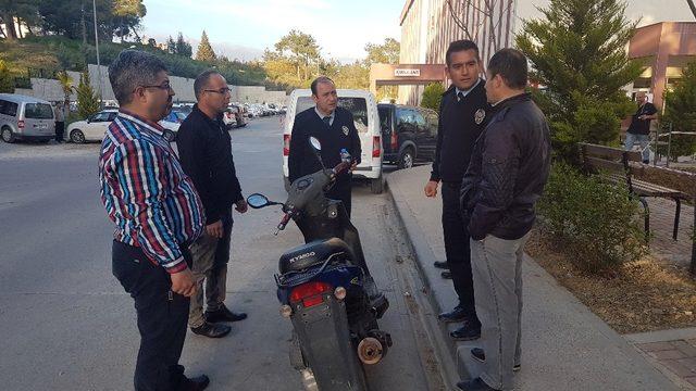 Çalınan motosikletini 10 ay sonra tesadüfen hastane bahçesinde buldu