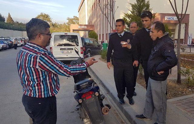 Çalınan motosikletini 10 ay sonra tesadüfen hastane bahçesinde buldu