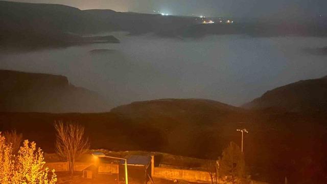 Batman’da Dicle Nehri üzerinde sis denizi