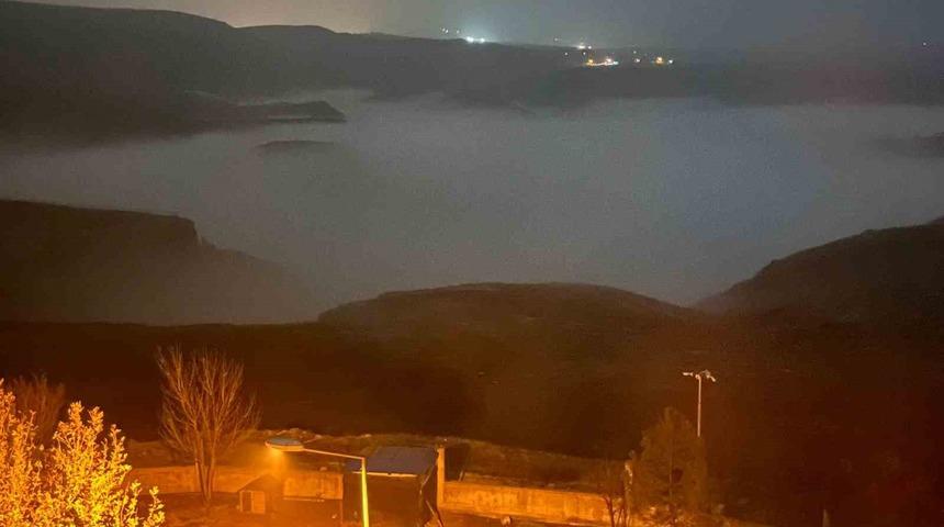 Batman’da Dicle Nehri üzerinde sis denizi