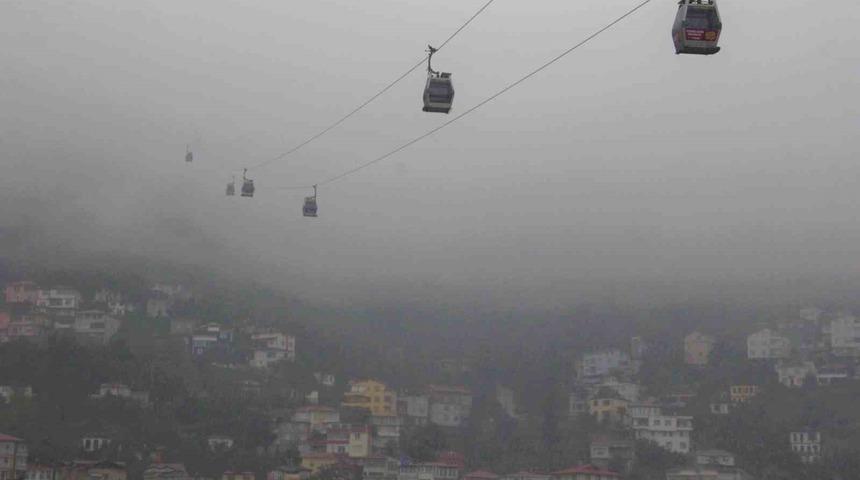 Ordu’da sis kartpostallık manzara oluşturdu