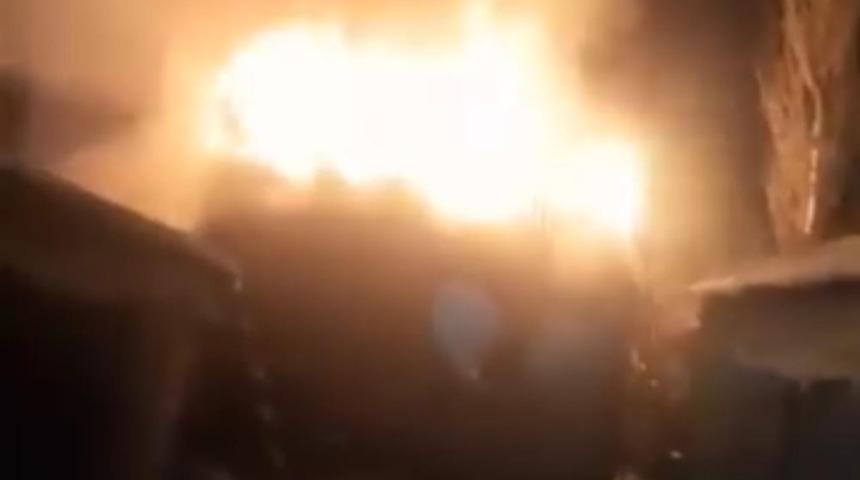 Yüksekova’da korku dolu anlar: Kalorifer kazan dairesi cayır cayır yandı