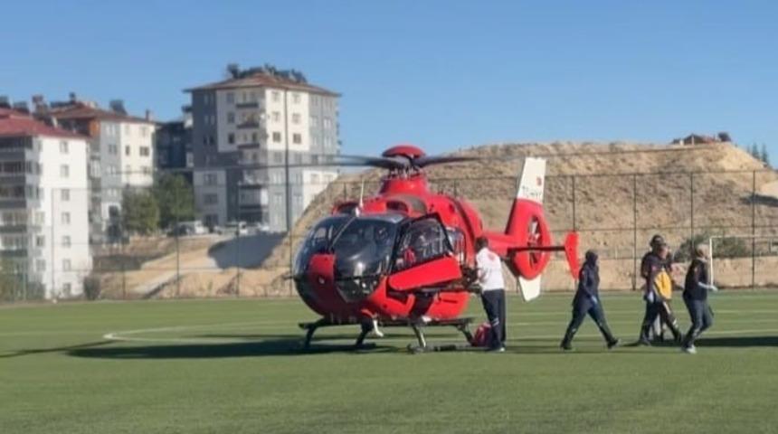 Malatya’da yaşlı hasta için ambulans helikopter havalandı