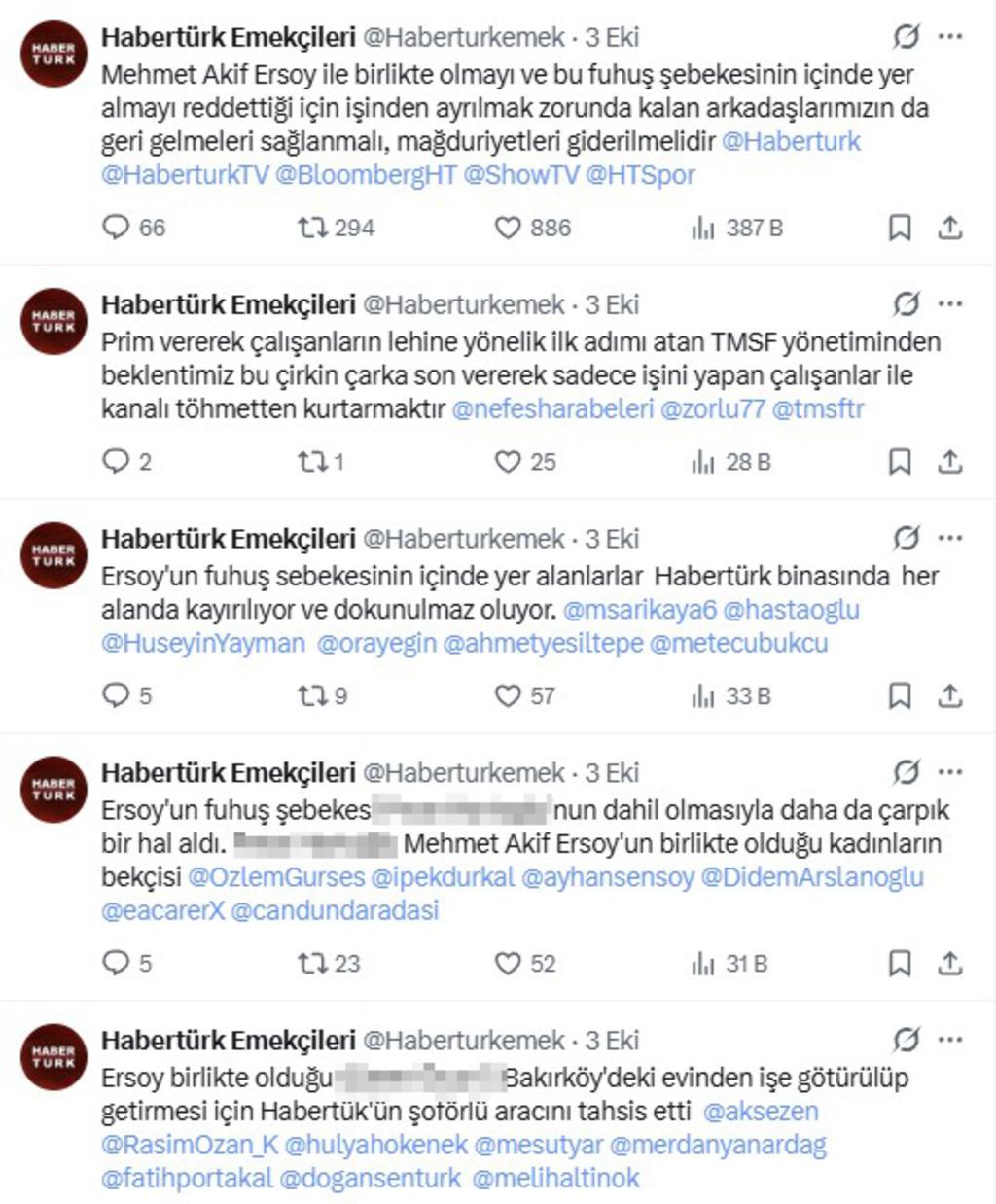 Habertürk Emekçileri hesabının 3 Ekim paylaşımları sosyal medyayı salladı! 3